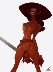 Gazi Pathseeker in her tight armor