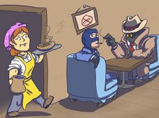 All the guests are spies by Brack