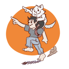 Ryoka with Backpack Mrsha by Brack