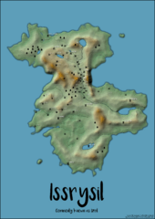 Topographic Map of Izril (Artist's rendition)