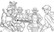 Redfangs by LeChatDemon. From Left to Right: Headscratcher, Badarrow, Numbtongue, Shorthilt and Rabbiteater