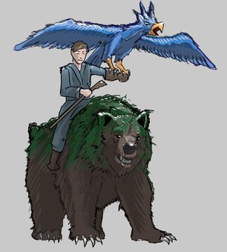 Laken with Frostwing and Bismarck by mg