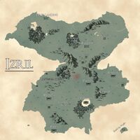 Izril map (Artist's rendition)