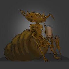 The Free Queen being served a large drink