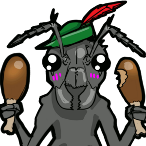 Bird eating chickenlegs by mg.png