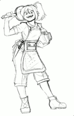 Concept sketch for Erin