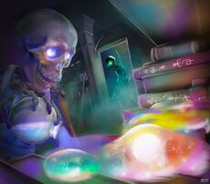 Toren and Healing Slime, Art by Auspiciousoctopi and commissioned by Pirateaba