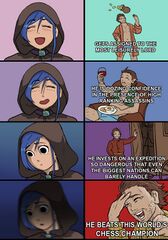 An assassin realizing Calidus' full power (The Competition, The Great Race, and 9.20)