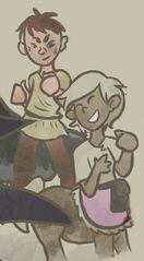 Charlay (right) with Alber (top left), by Jack Enza