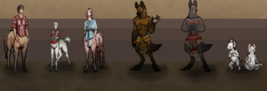 Centaurs, Gnolls by flauschesoeckchen.PNG