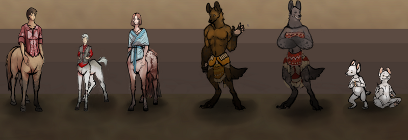 File:Centaurs, Gnolls by flauschesoeckchen.PNG