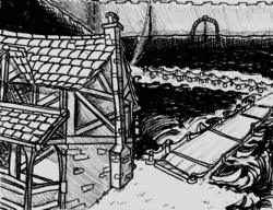 Floating bridges connections for Inn and Liscor in Spring, by Cortz