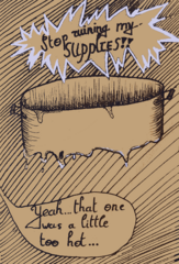 Erin used Octavia's supplies