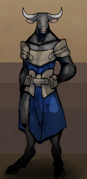 File:Female Minotaur by flauschesoeckchen.PNG