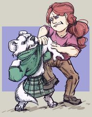 Mrsha doesn't want her sweater by Brack