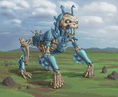 Concepts merge of Frostmarrow Behemoth with Warhammer's Khemrian Warsphinx