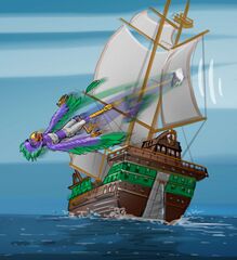 Peki goes through a boom sail