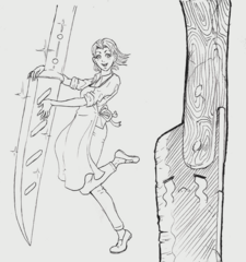 Erin abandoning an old knife