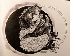 Elirr and Hexel drawn for Inntober 2021 #4