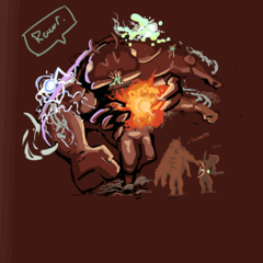 Wrymvr fighting Saliss (concept)